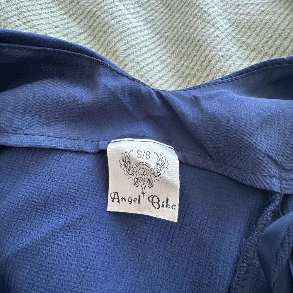 Angel Biba Blue formal wrap dress - Picture 7 of 8